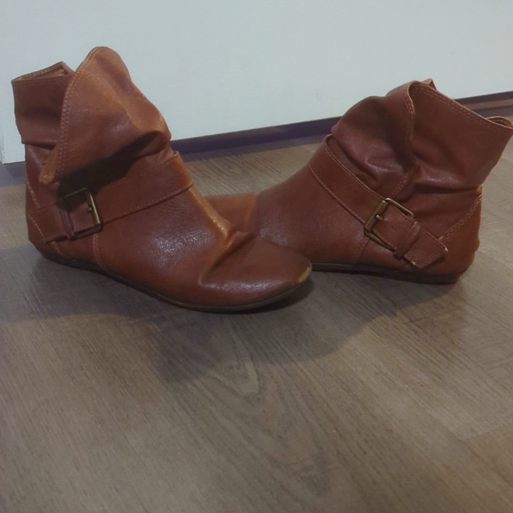 Leather ankle boots